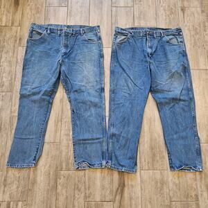 Wrangler Cowboy Cut Relaxed Fit Men’s Jeans Lot of 2 Mens Size 44×32 Medium Wash